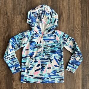 Lilly Pulitzer Little Hooded Skipper Popover in Pier Pressure Reduced Print S
